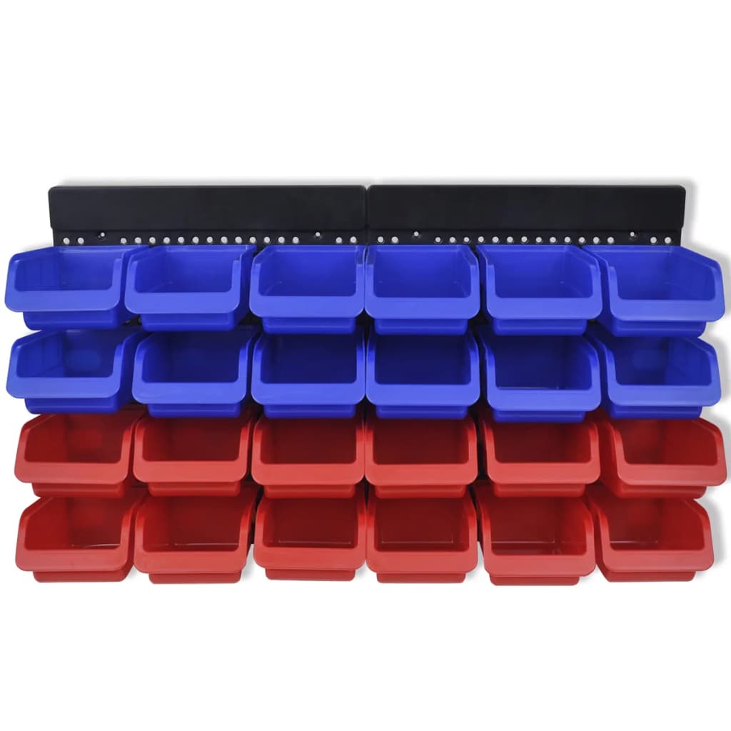 wall-mounted-garage-tool-organizer-2-pcs-blue-red At Willow and Wine USA!