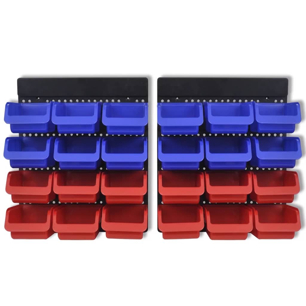 wall-mounted-garage-tool-organizer-2-pcs-blue-red At Willow and Wine USA!