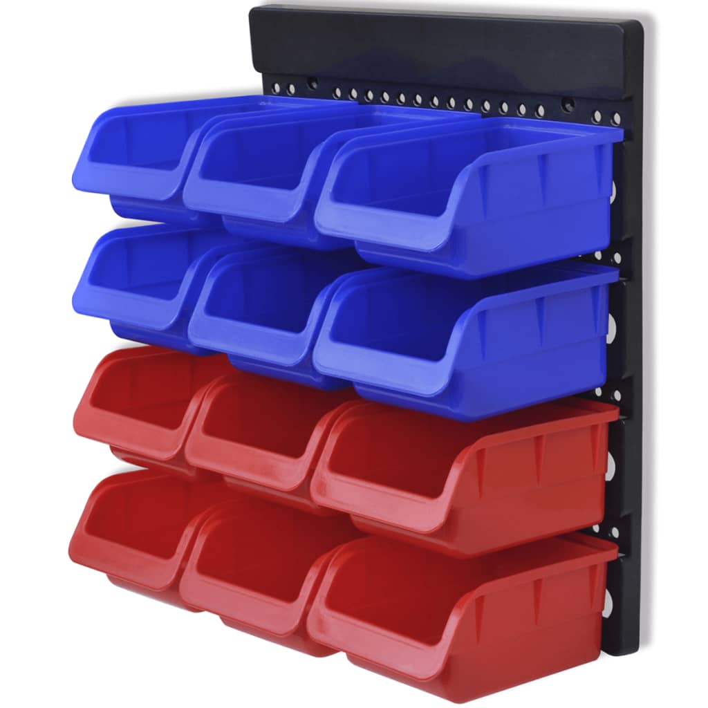 wall-mounted-garage-tool-organizer-2-pcs-blue-red At Willow and Wine USA!