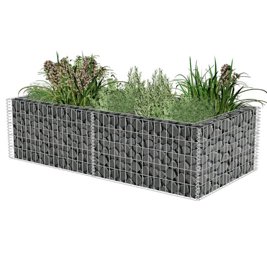 gabion-planter-galvanized-steel-70-9-x35-4-x19-7 At Willow and Wine USA!