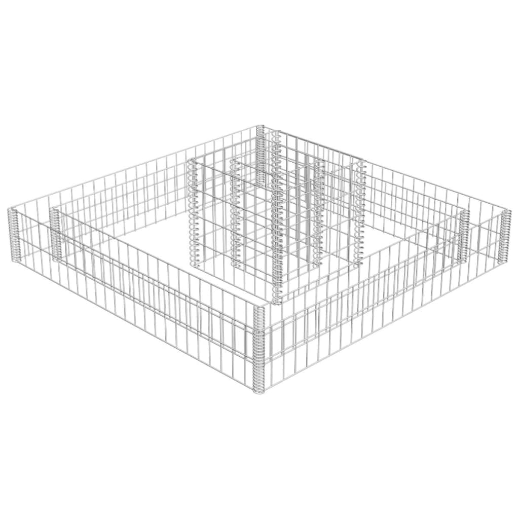 gabion-planter-galvanized-steel-47-2-x47-2-x7-8 At Willow and Wine USA!