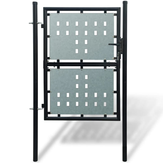 black-single-door-fence-gate-39-4-x78-7 At Willow and Wine USA!