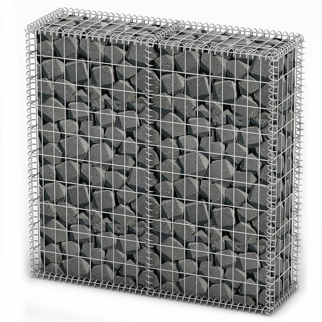 gabion-basket-with-lids-galvanized-wire-39-4-x11-8-x11-8 At Willow and Wine USA!