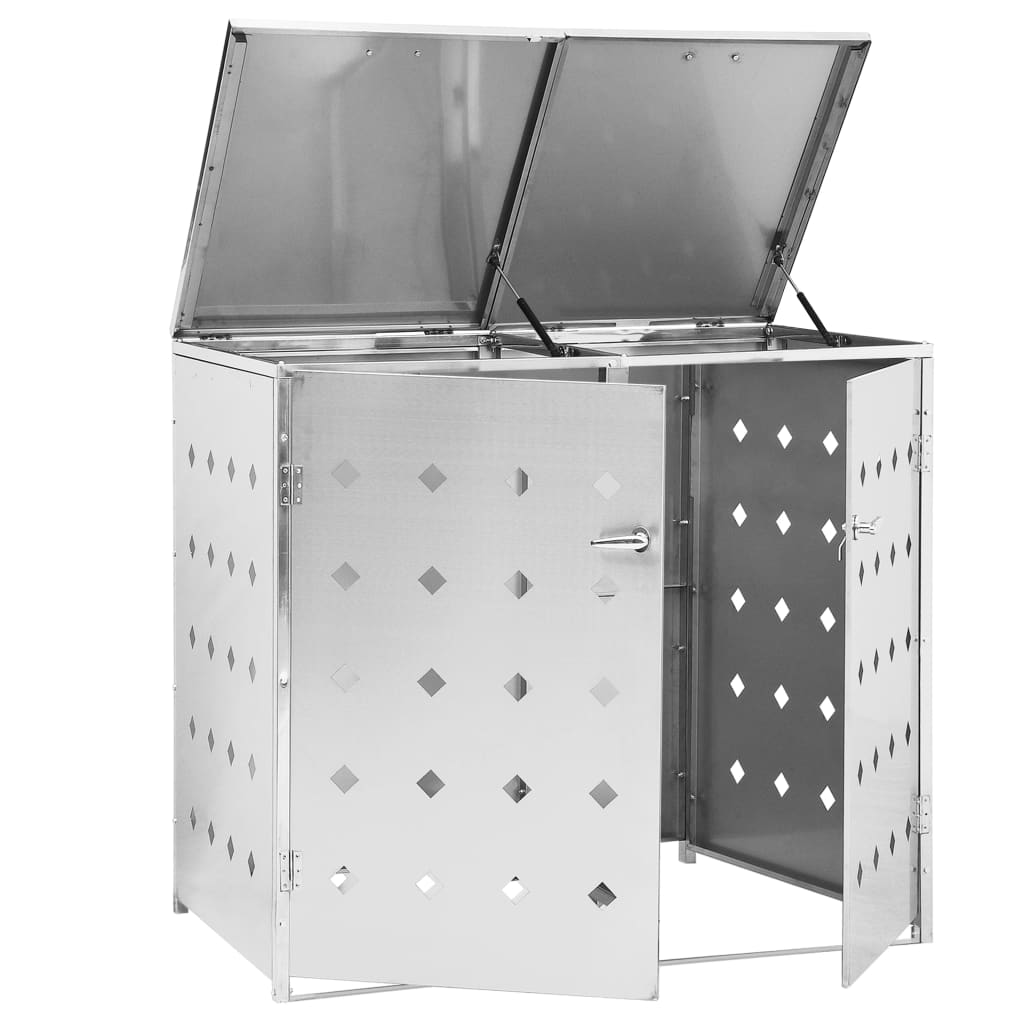 double-wheelie-bin-shed-63-4-gal-stainless-steel-813855 At Willow and Wine USA!