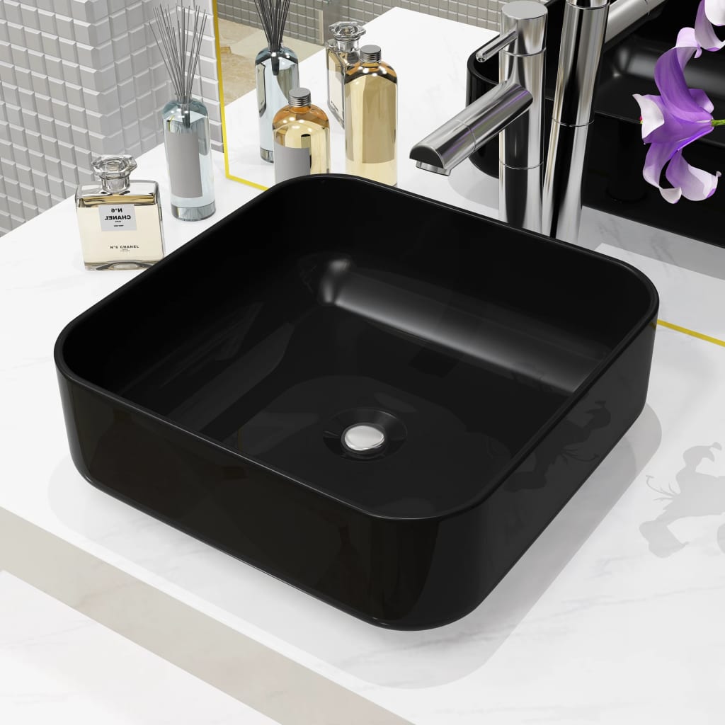 basin-ceramic-square-black-15-x15-x5-3 At Willow and Wine USA!