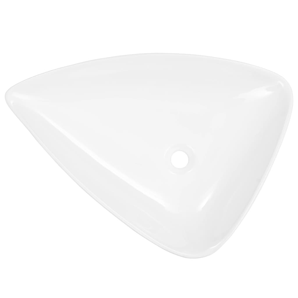 Basin Ceramic White Triangle 25.4"x17.9"x4.5"