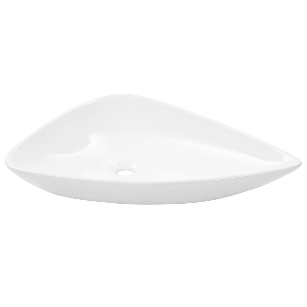 Basin Ceramic White Triangle 25.4"x17.9"x4.5"