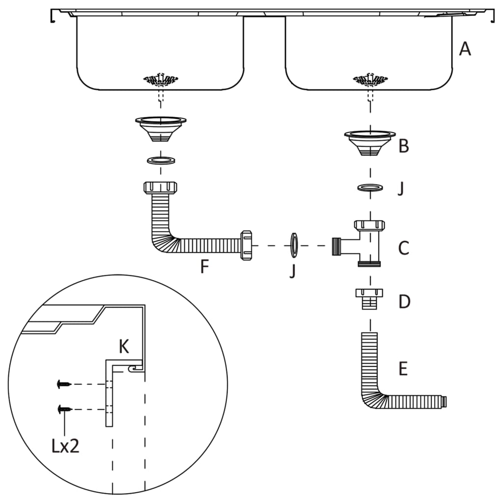 kitchen-sink-with-double-basins-silver-31-5-x23-6-x6-1-stainless-steel At Willow and Wine USA!