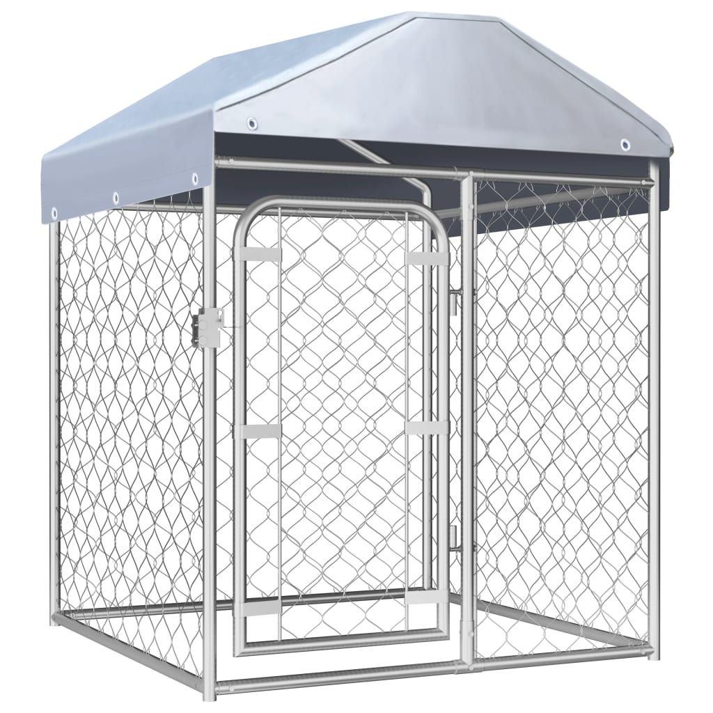 outdoor-dog-kennel-with-roof-39-4-x39-4-x49-2 At Willow and Wine USA!