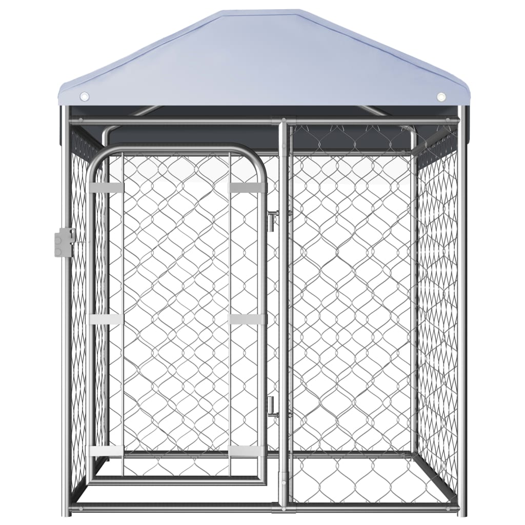 outdoor-dog-kennel-with-roof-39-4-x39-4-x49-2 At Willow and Wine USA!
