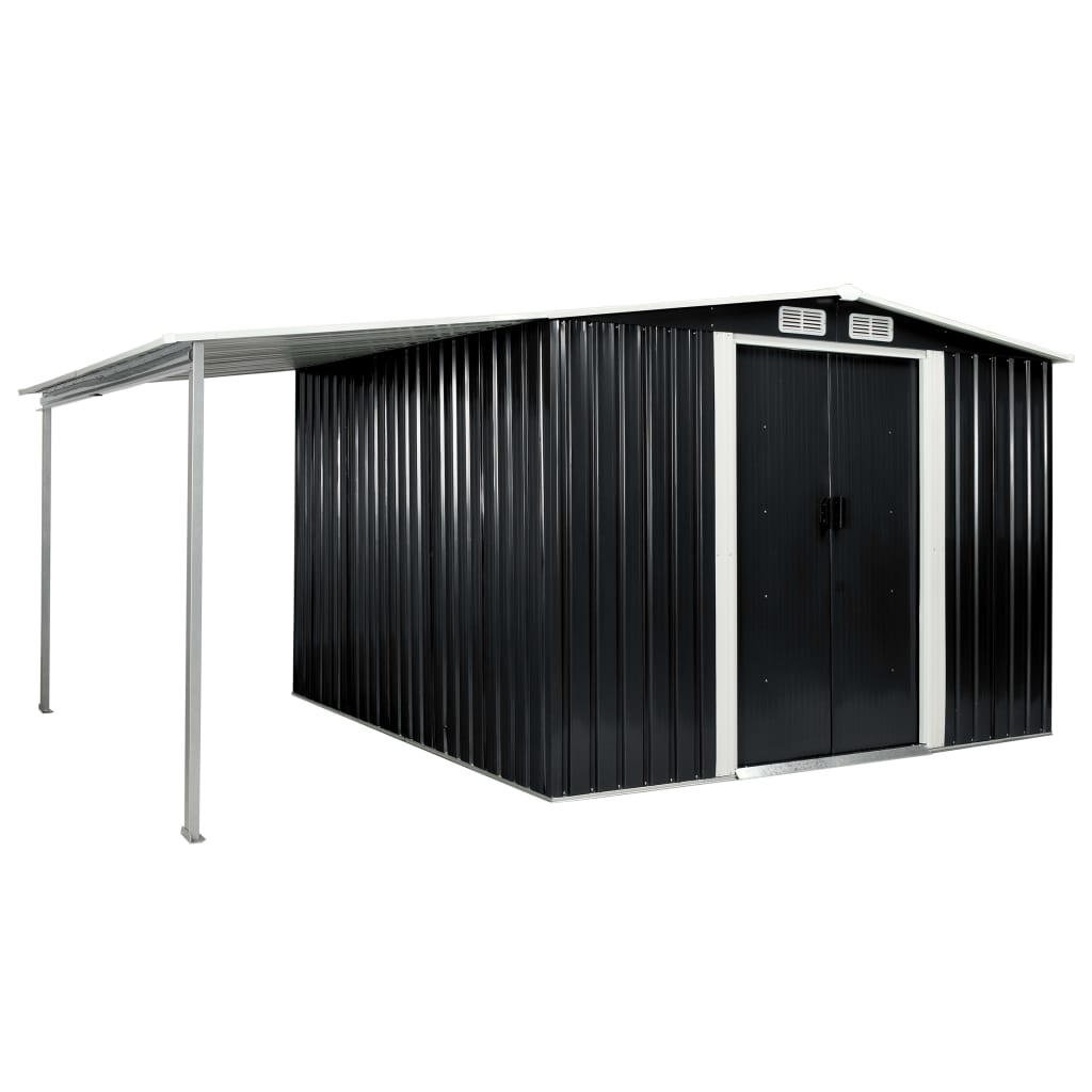 garden-shed-with-sliding-doors-anthracite-152-x102-x70-1-steel-926569 At Willow and Wine USA!