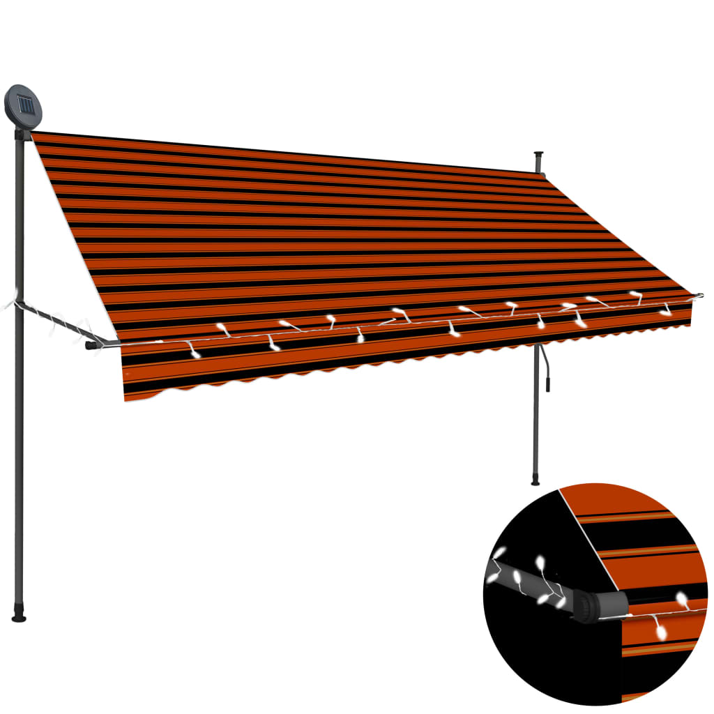 manual-retractable-awning-with-led-118-1-anthracite At Willow and Wine USA!