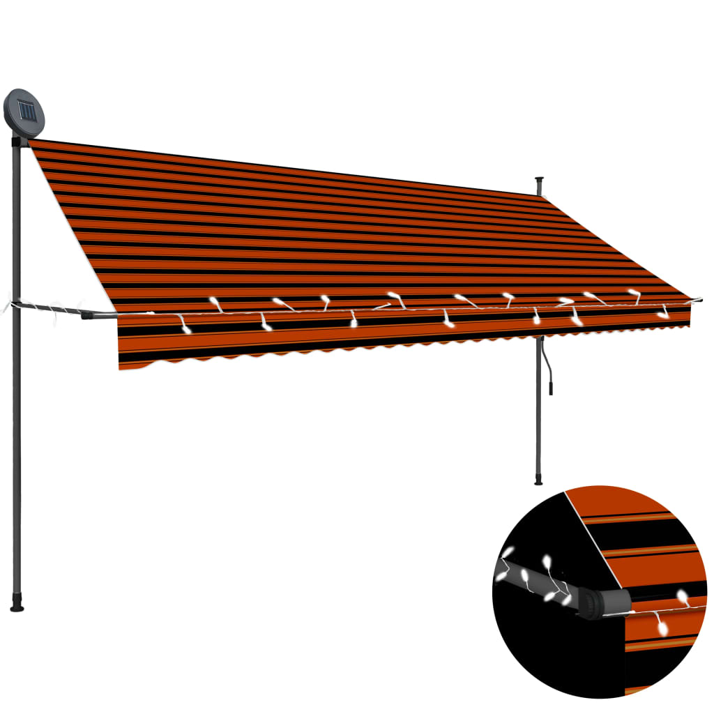 manual-retractable-awning-with-led-118-1-anthracite At Willow and Wine USA!