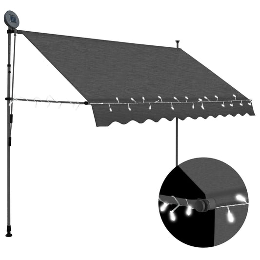 manual-retractable-awning-with-led-118-1-anthracite At Willow and Wine USA!