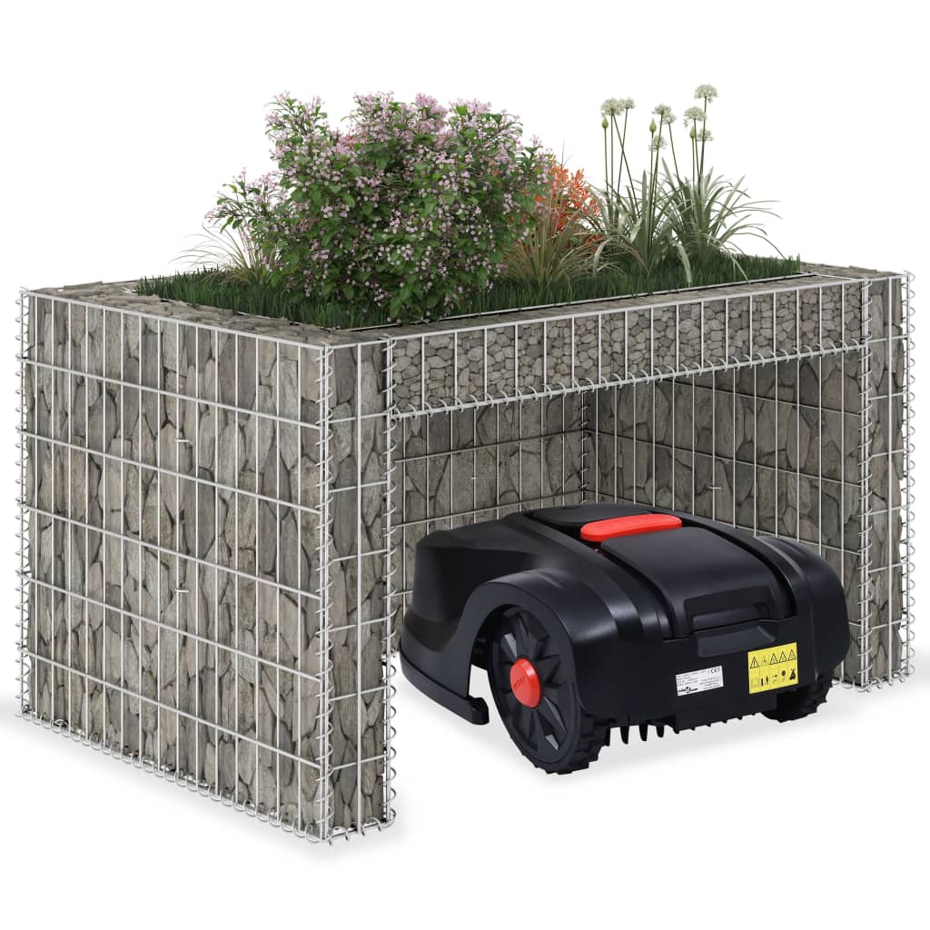 lawn-mower-garage-with-raised-bed-43-3-x31-5-x23-6-steel-wire At Willow and Wine USA!