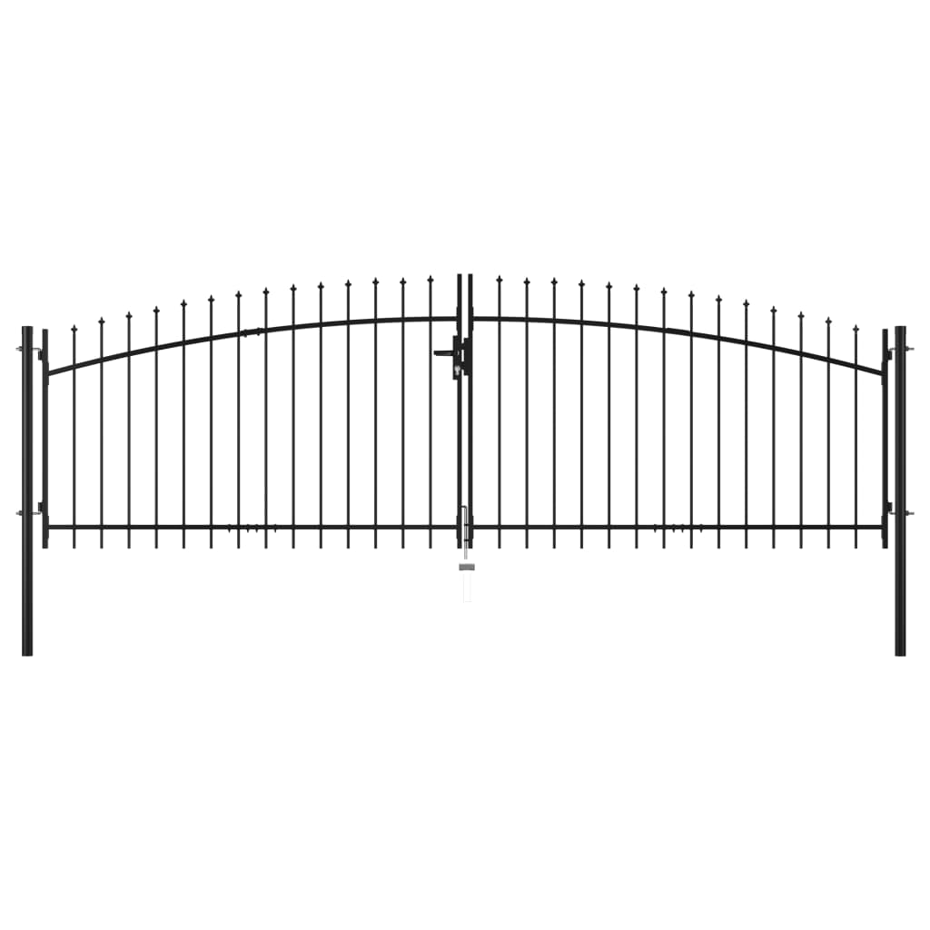 double-door-fence-gate-with-spear-top-157-5-x78-7 At Willow and Wine USA!