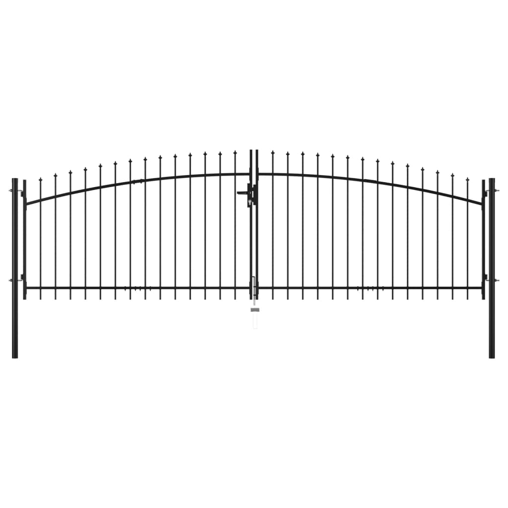 double-door-fence-gate-with-spear-top-157-5-x78-7 At Willow and Wine USA!