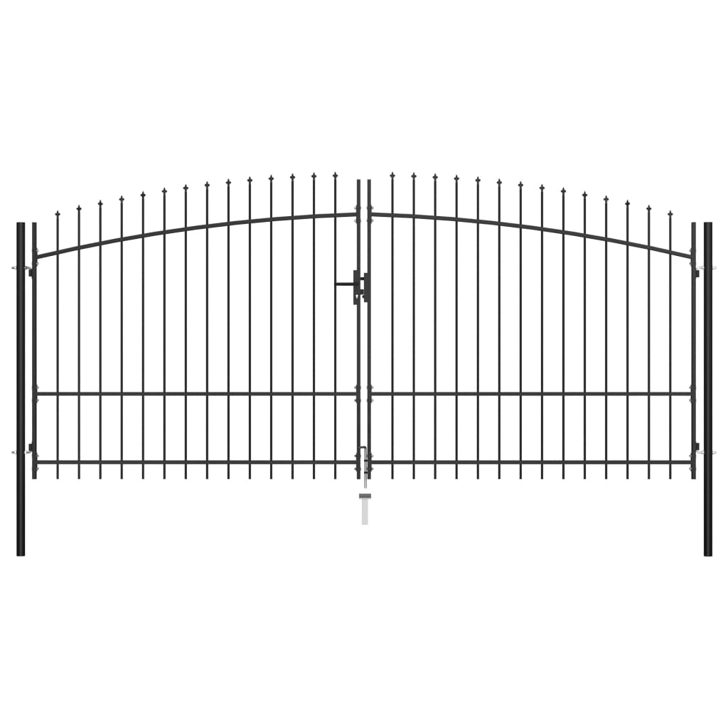 double-door-fence-gate-with-spear-top-157-5-x78-7 At Willow and Wine USA!