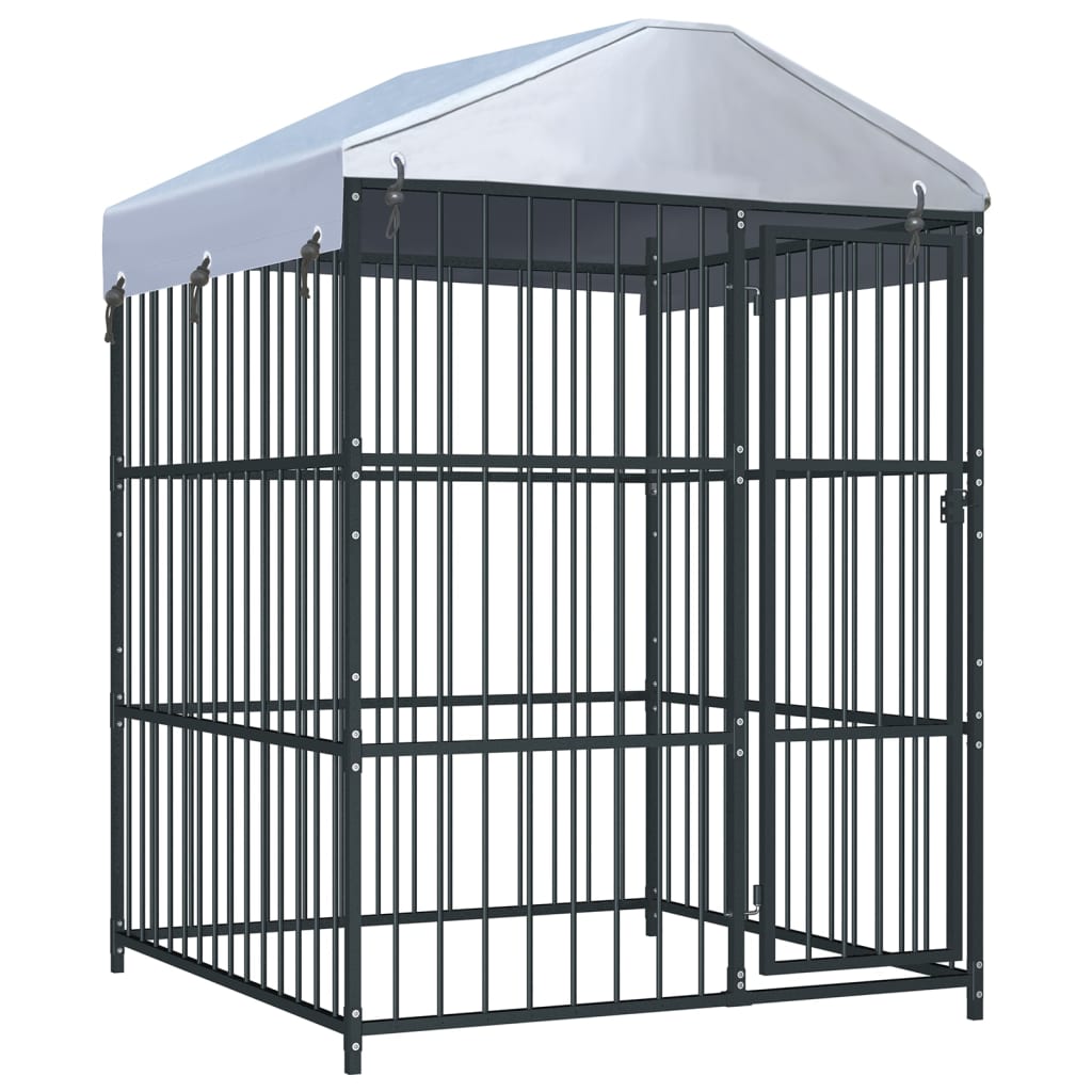 outdoor-dog-kennel-with-roof-59-1-x59-1-x82-7 At Willow and Wine USA!