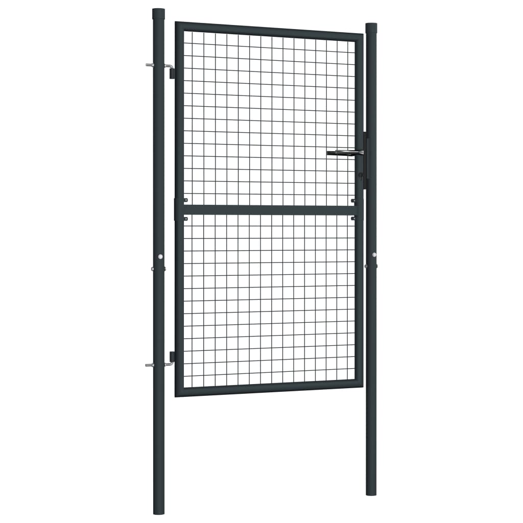 mesh-garden-gate-galvanized-steel-39-4-x68-9-gray At Willow and Wine USA!