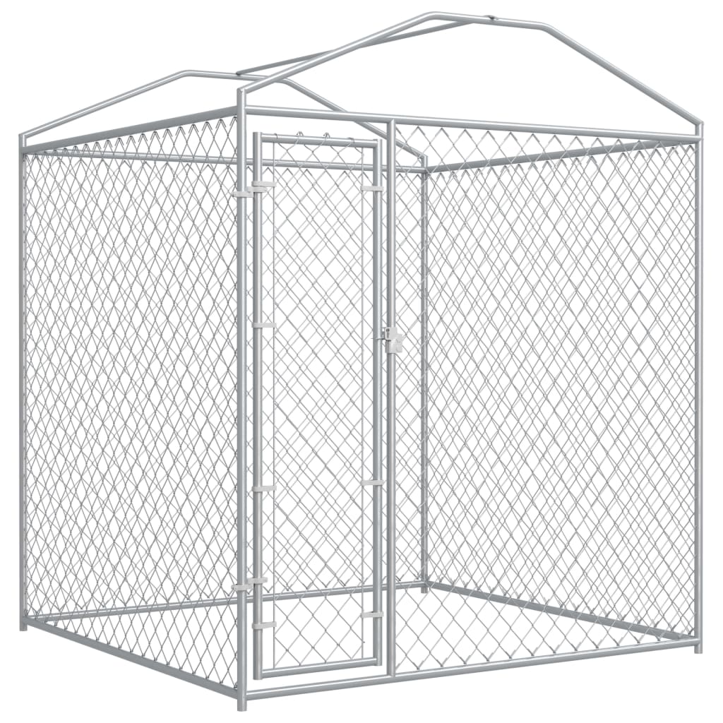 outdoor-dog-kennel-with-canopy-top-78-7-x78-7-x88-6 At Willow and Wine USA!