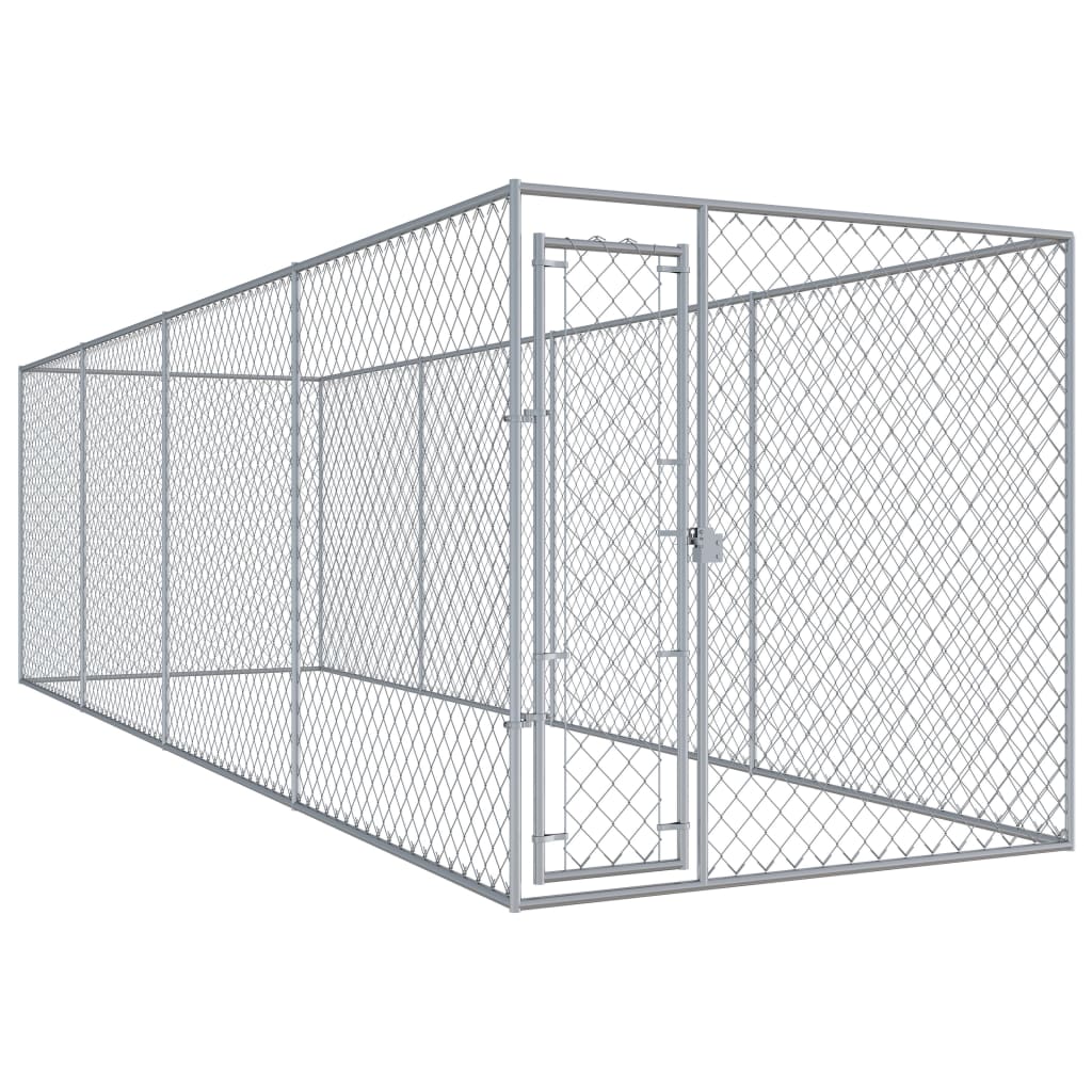 outdoor-dog-kennel-with-canopy-top-78-7-x78-7-x88-6 At Willow and Wine USA!