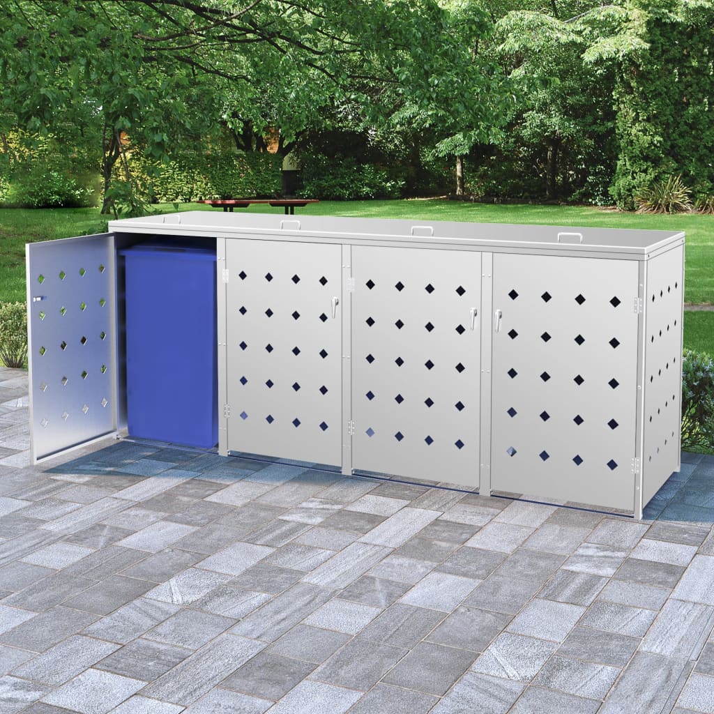 double-wheelie-bin-shed-63-4-gal-stainless-steel-813932 At Willow and Wine USA!