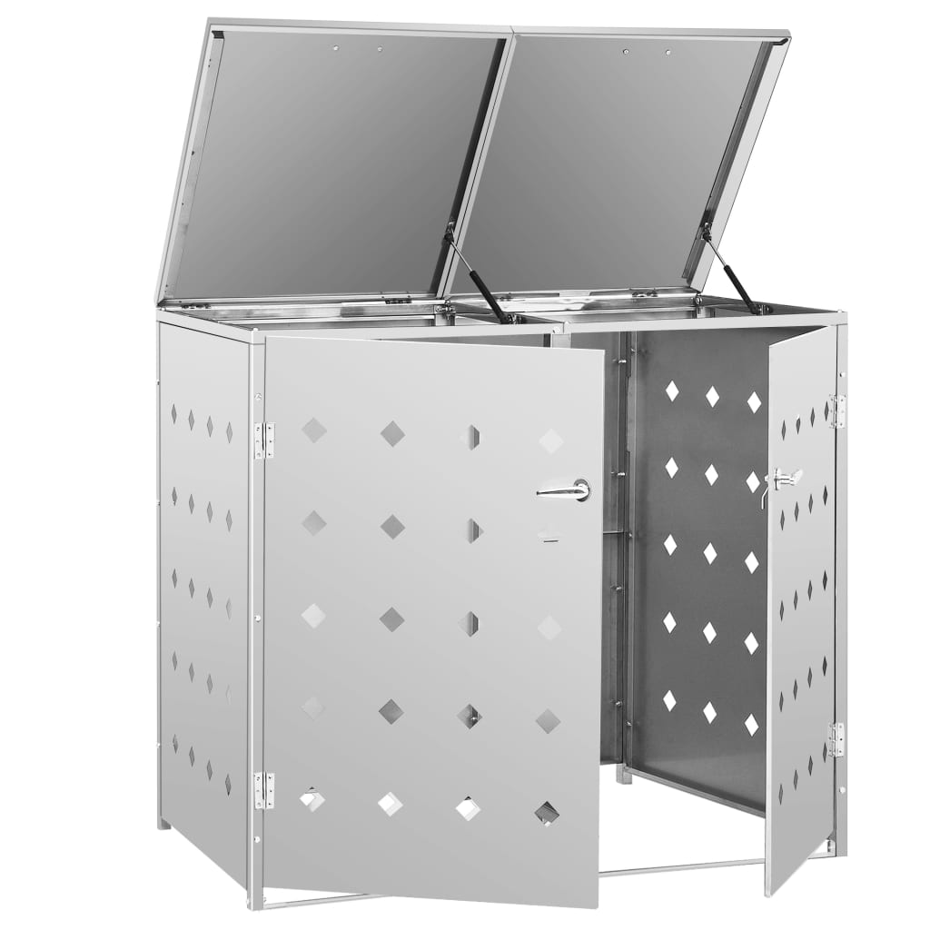 double-wheelie-bin-shed-63-4-gal-stainless-steel-813932 At Willow and Wine USA!