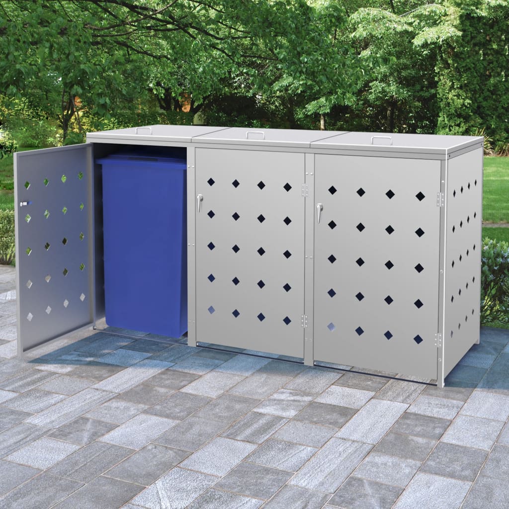 double-wheelie-bin-shed-63-4-gal-stainless-steel-813932 At Willow and Wine USA!