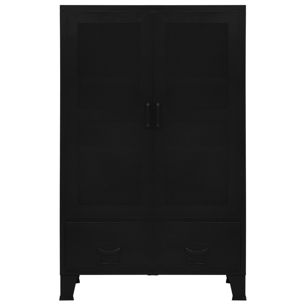 office-cabinet-with-mesh-doors-industrial-black-29-5-x15-7-x47-2-steel At Willow and Wine USA!