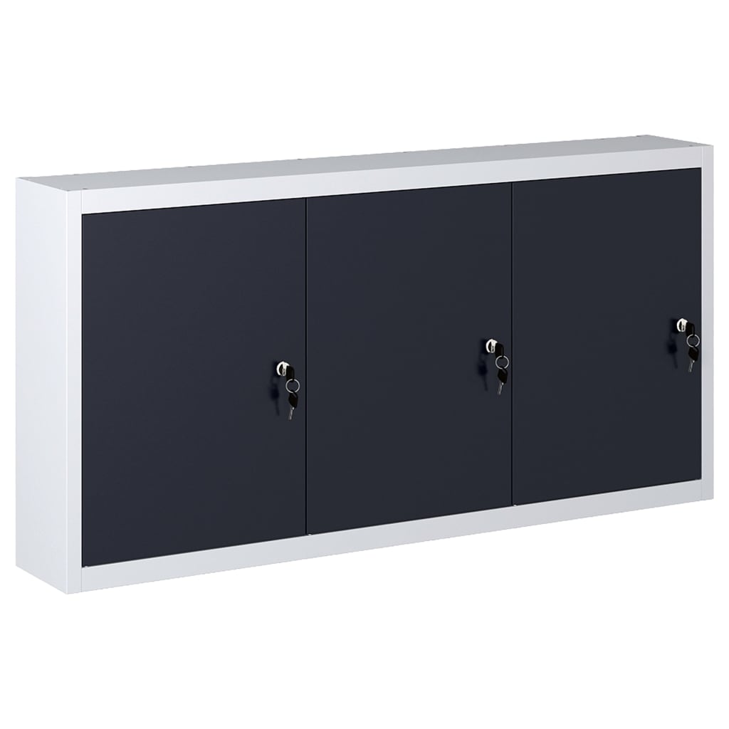 wall-mounted-tool-cabinet-industrial-style-metal-gray-and-black-2 At Willow and Wine USA!