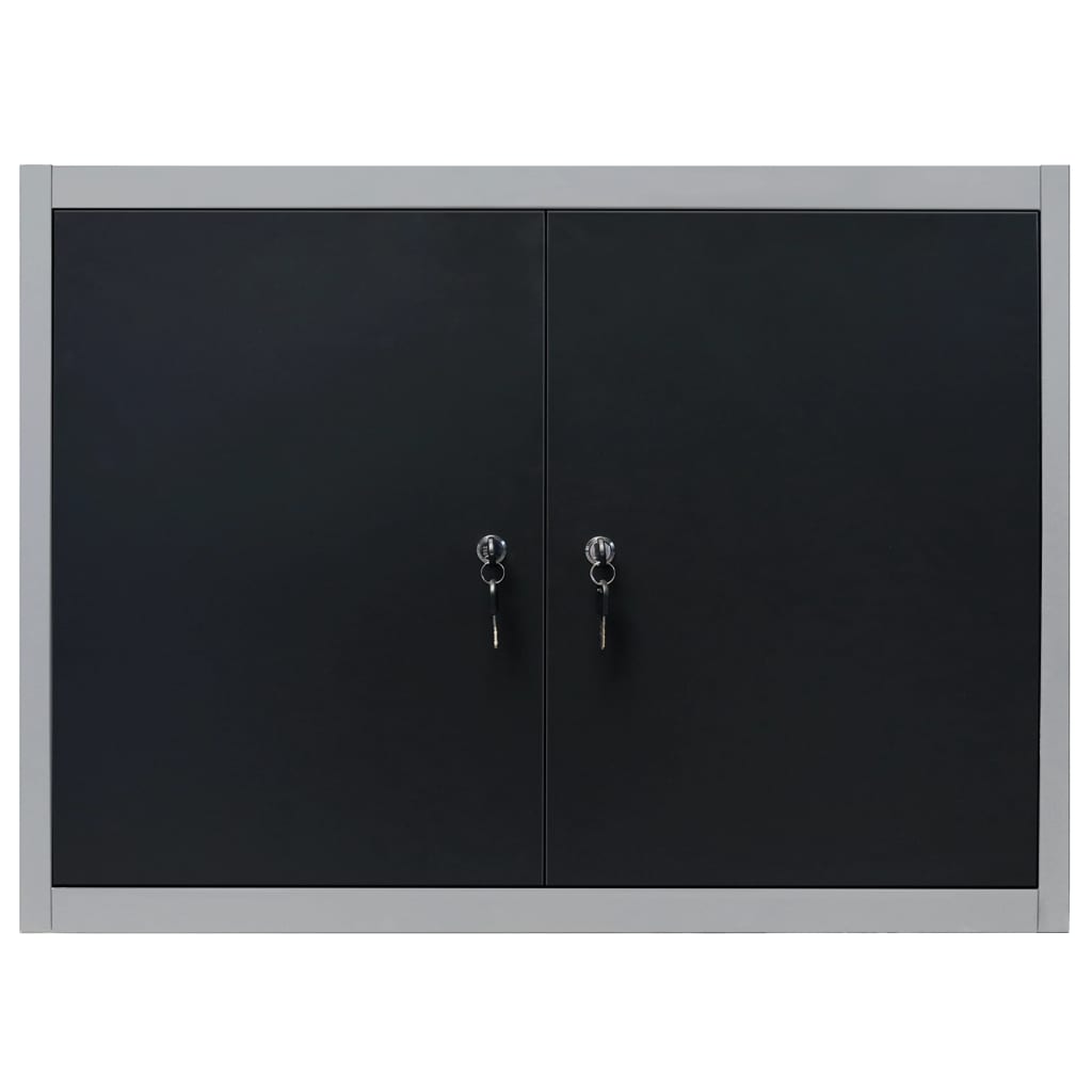 wall-mounted-tool-cabinet-industrial-style-metal-gray-and-black-1 At Willow and Wine USA!