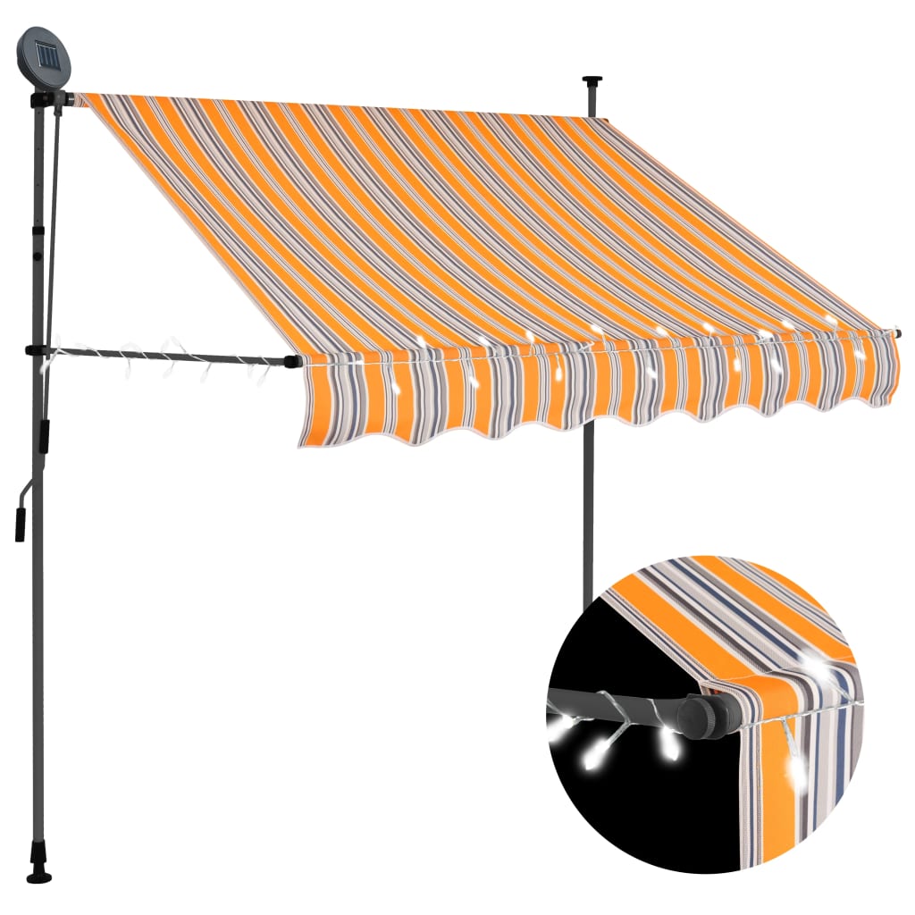 manual-retractable-awning-with-led-78-7-orange-and-brown At Willow and Wine USA!