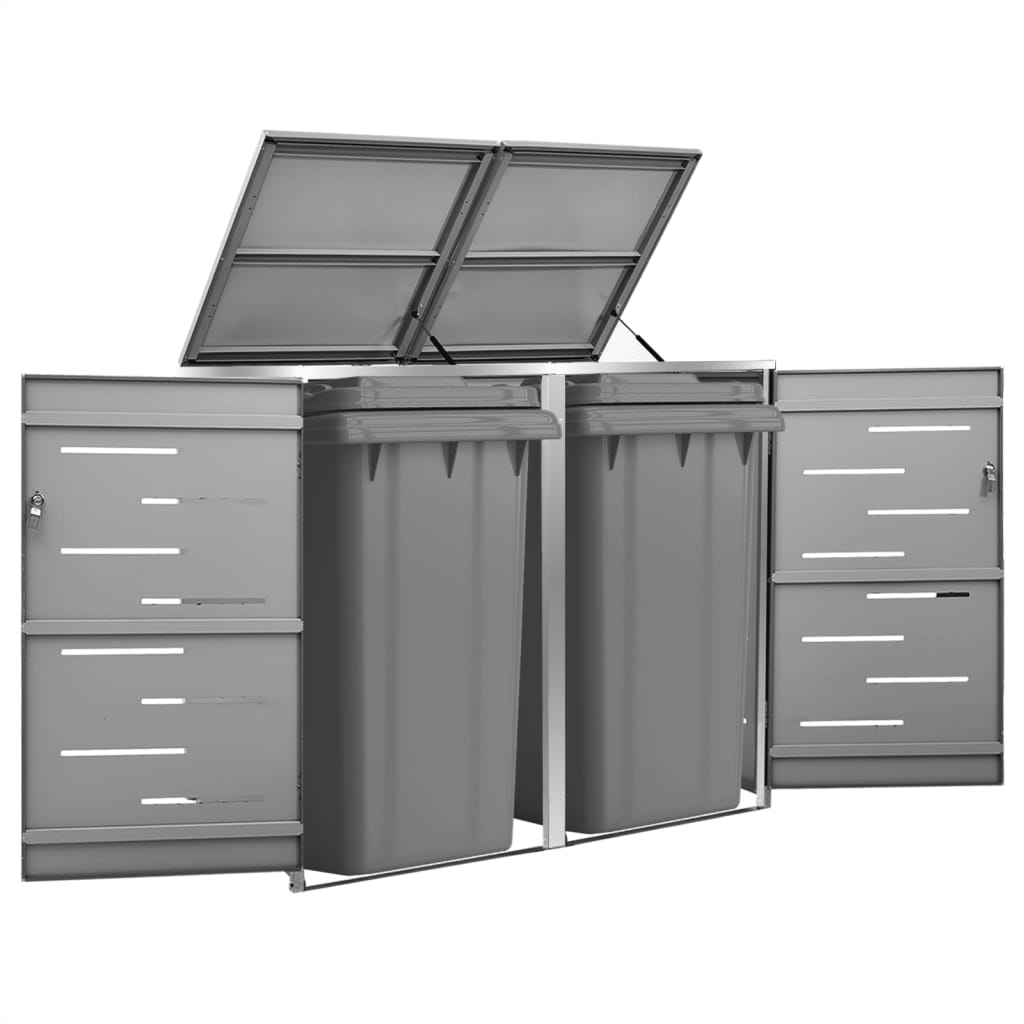 triple-wheelie-bin-shed-81-5-x30-5-x44-3-stainless-steel-814551 At Willow and Wine USA!