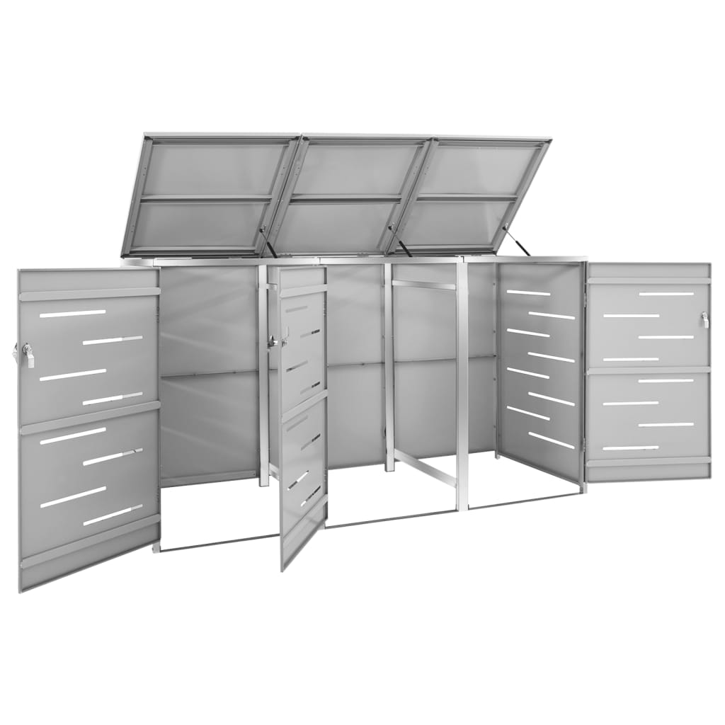 triple-wheelie-bin-shed-81-5-x30-5-x44-3-stainless-steel-814551 At Willow and Wine USA!