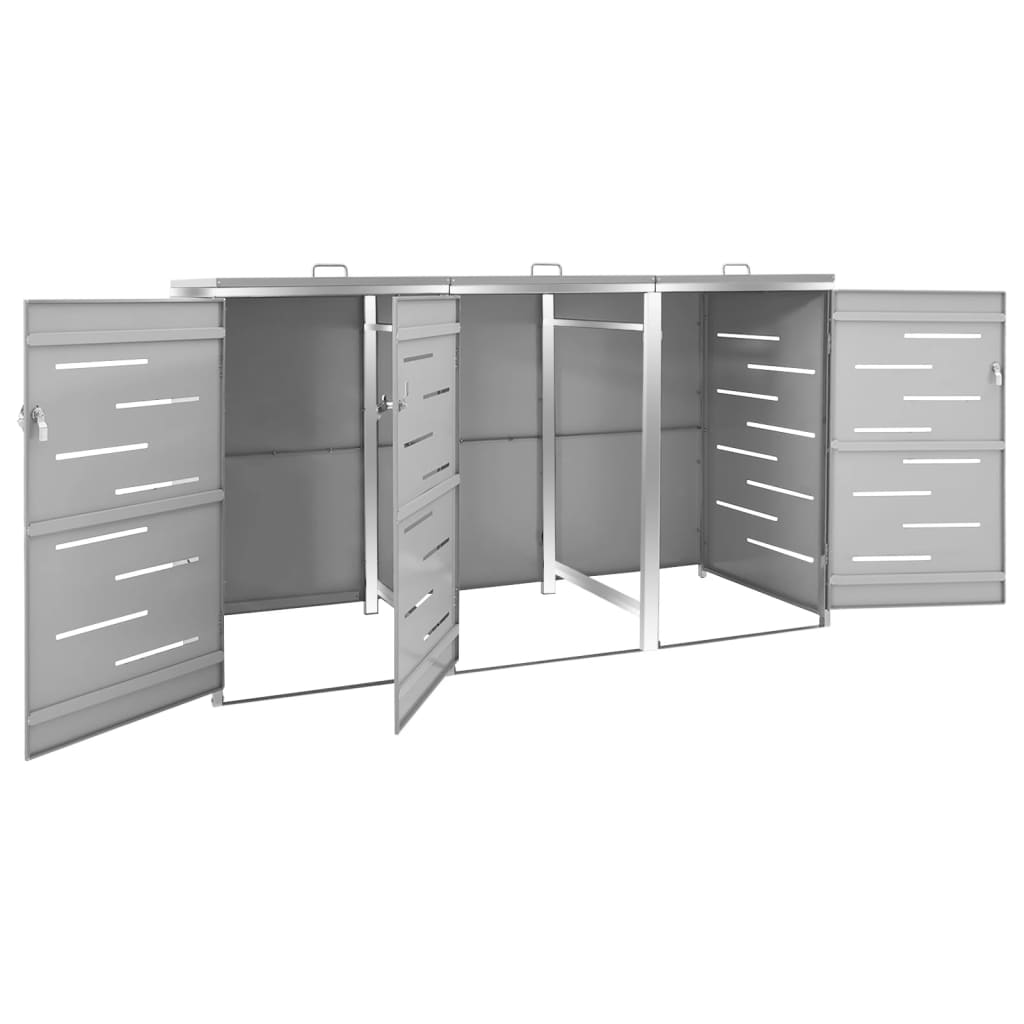 triple-wheelie-bin-shed-81-5-x30-5-x44-3-stainless-steel-814551 At Willow and Wine USA!