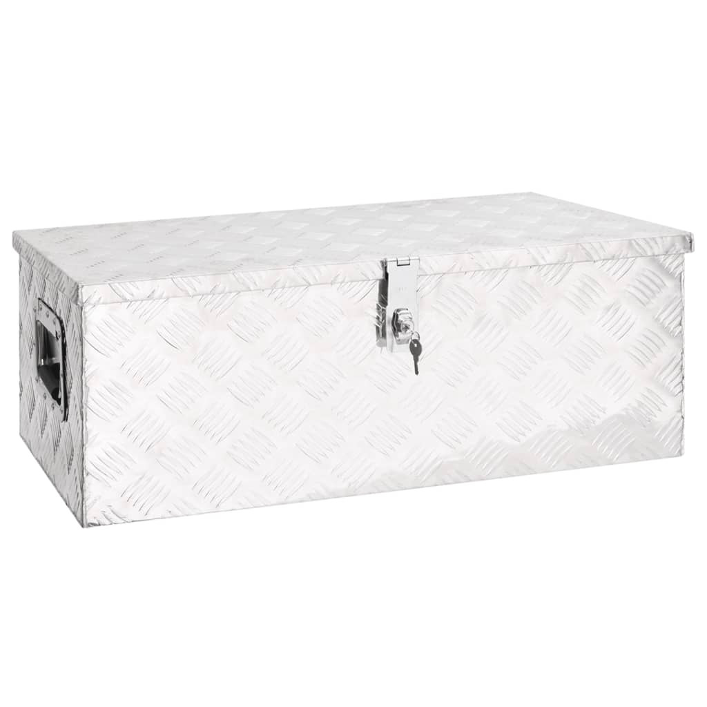 storage-box-silver-31-5-x15-4-x11-8-aluminum At Willow and Wine USA!