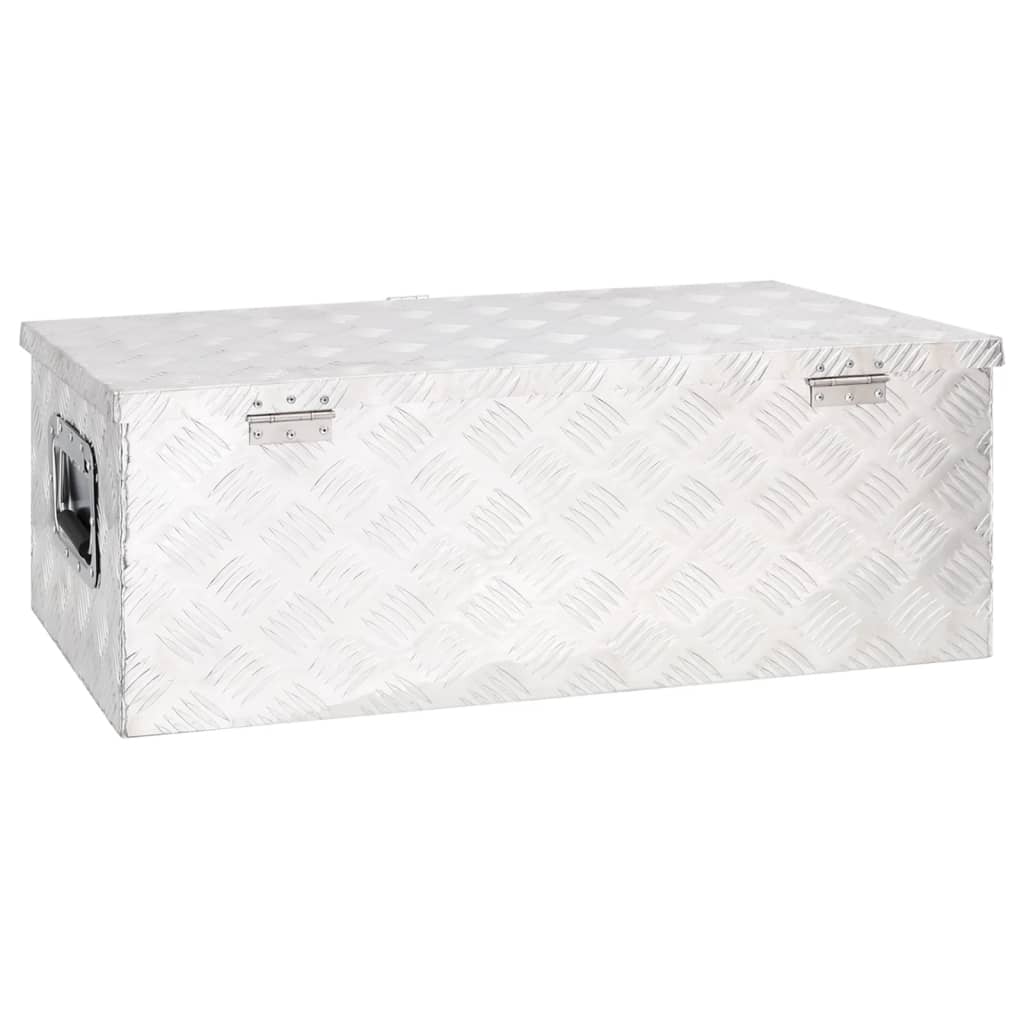 storage-box-silver-31-5-x15-4-x11-8-aluminum At Willow and Wine USA!