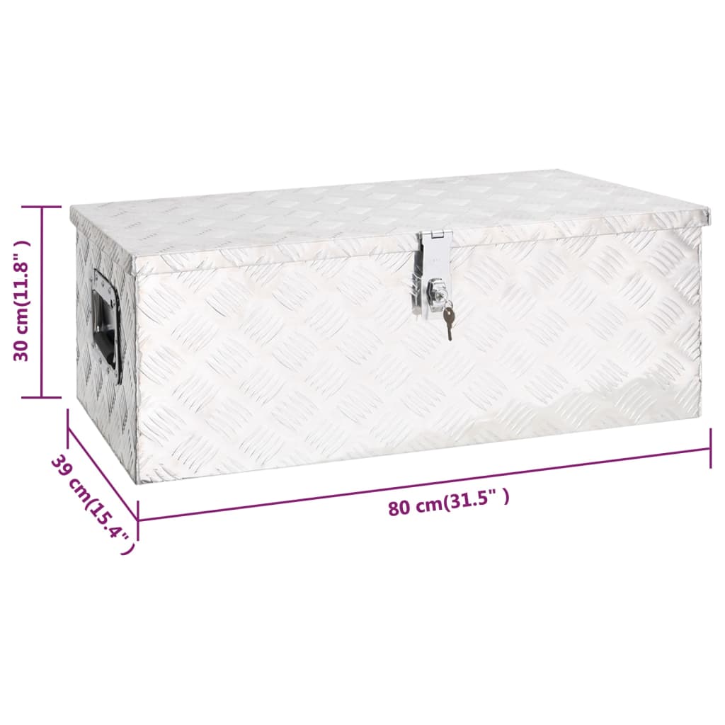 storage-box-silver-31-5-x15-4-x11-8-aluminum At Willow and Wine USA!