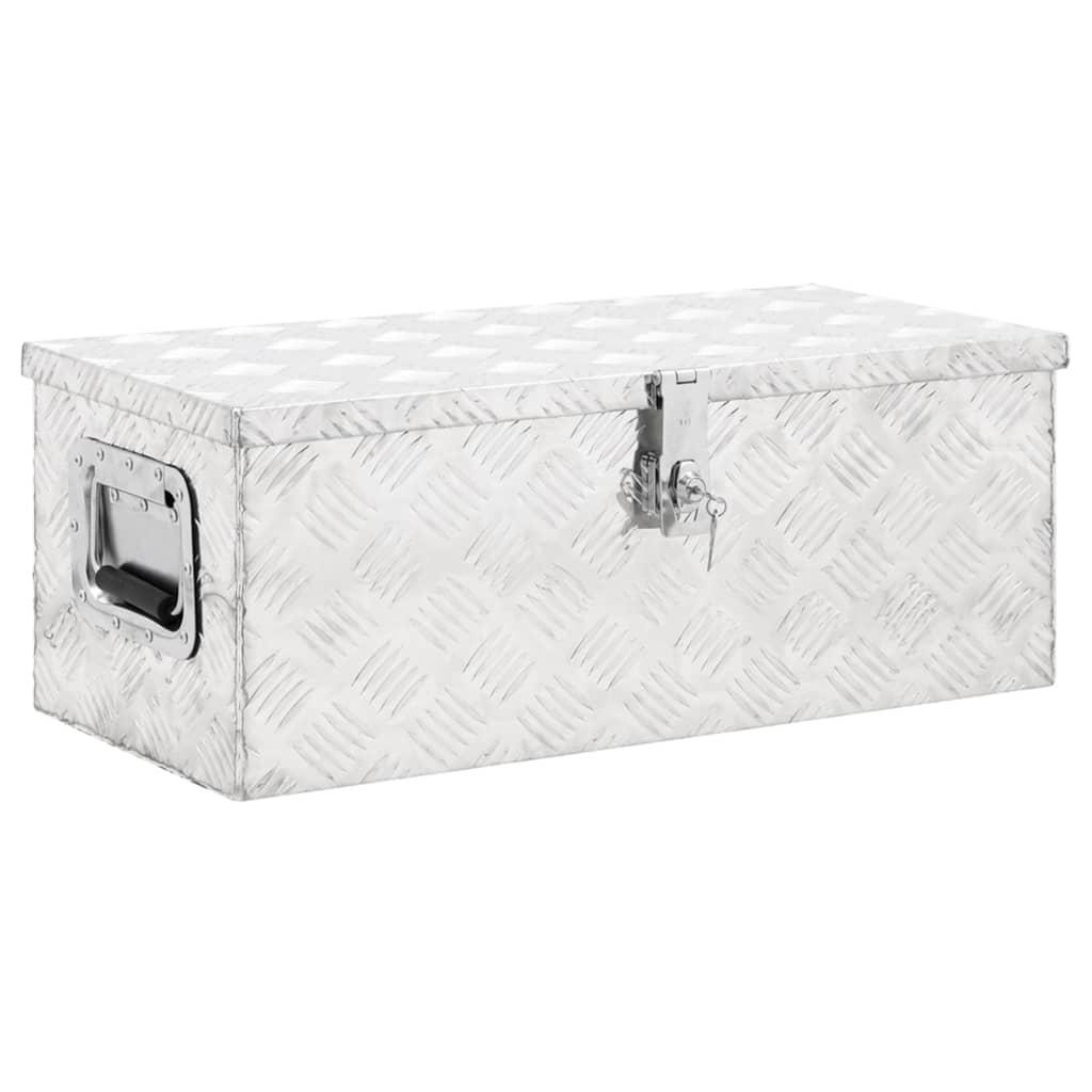 storage-box-silver-31-5-x15-4-x11-8-aluminum At Willow and Wine USA!