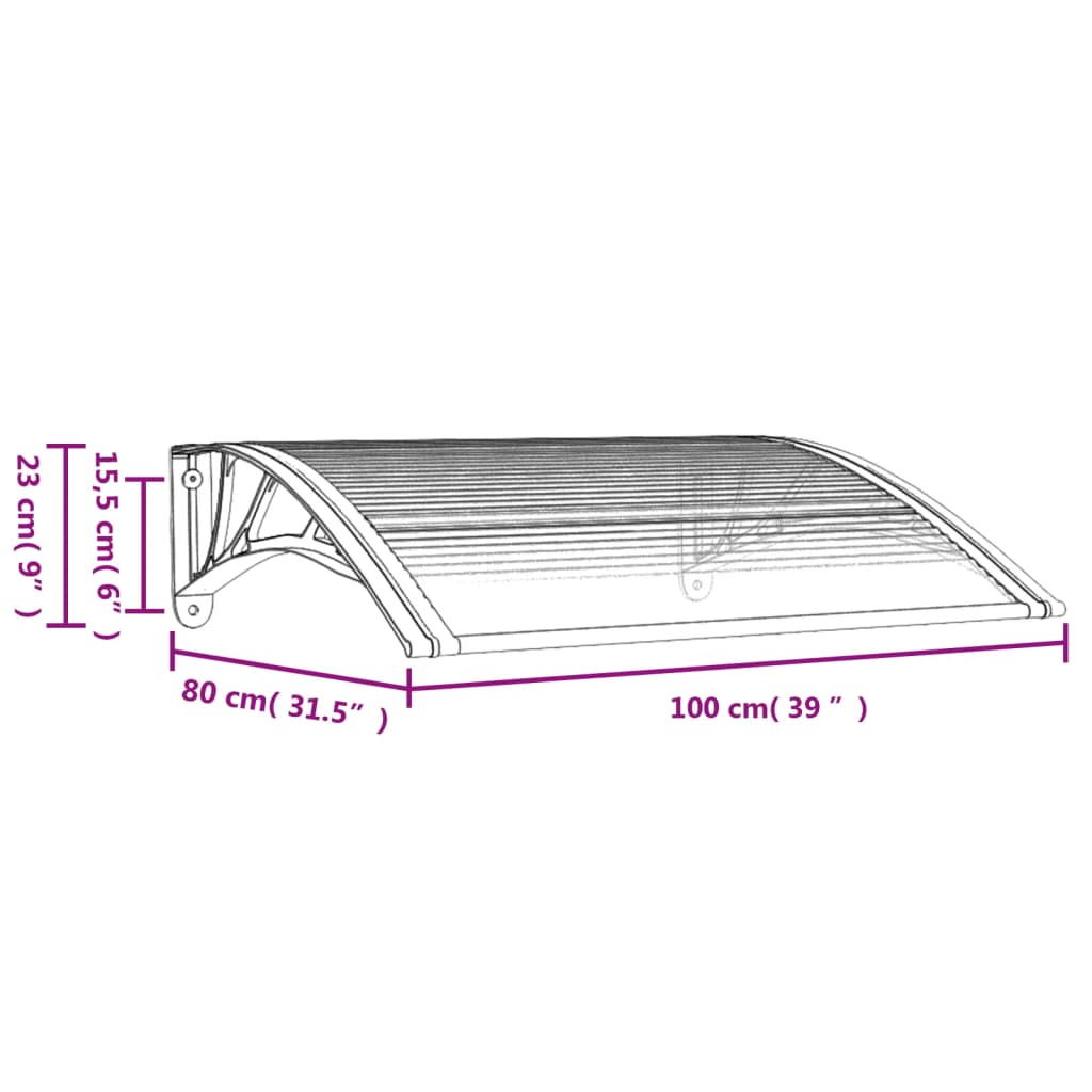 door-canopy-black-and-transparent-39-4-x31-5-polycarbonate At Willow and Wine USA!