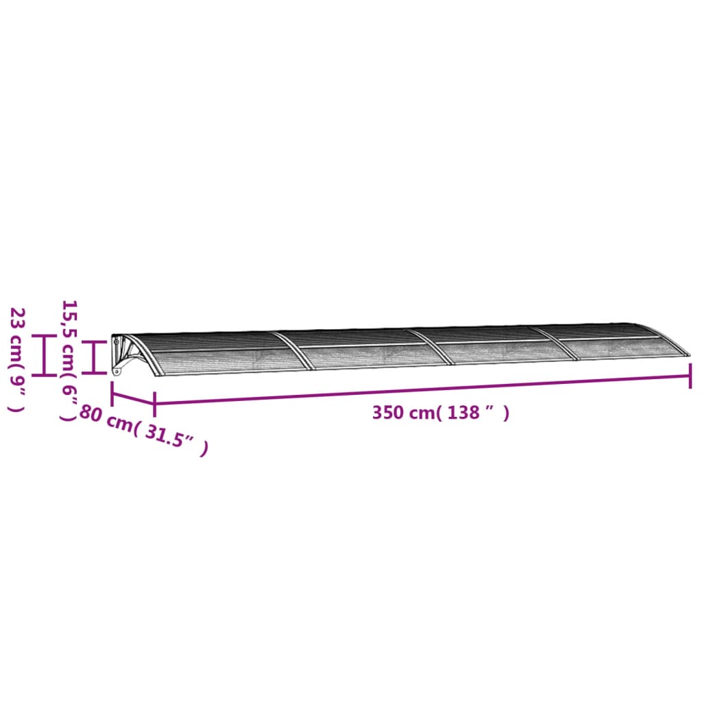 door-canopy-gray-and-transparent-137-8-x31-5-polycarbonate At Willow and Wine USA!