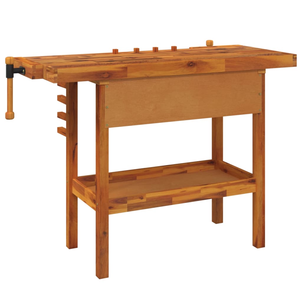 workbench-with-drawer-and-vices-48-8-x20-5-x32-7-solid-wood-acacia-1 At Willow and Wine USA!