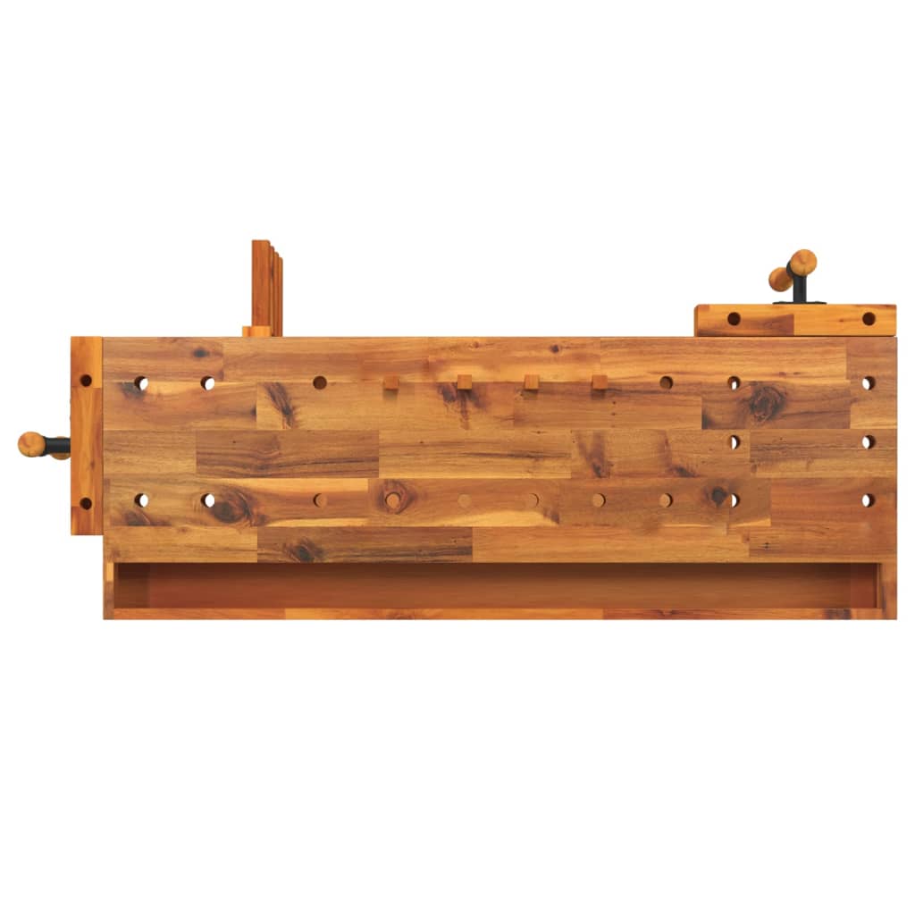 workbench-with-drawer-and-vices-48-8-x20-5-x32-7-solid-wood-acacia-1 At Willow and Wine USA!