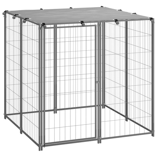 dog-kennel-silver-43-3-x43-3-x43-3-steel At Willow and Wine USA!