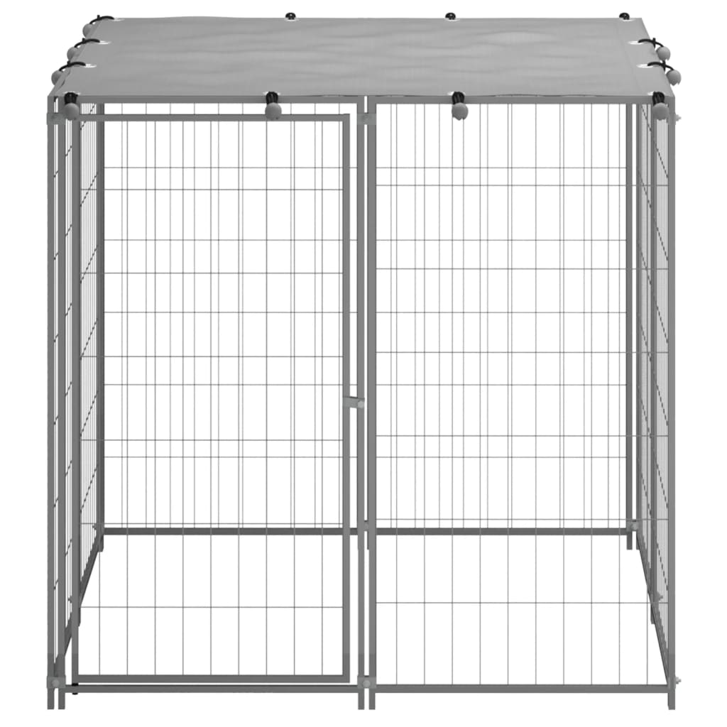 dog-kennel-silver-43-3-x43-3-x43-3-steel At Willow and Wine USA!