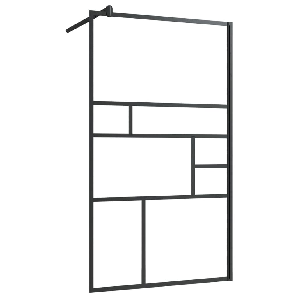 walk-in-shower-wall-with-clear-esg-glass-35-4-x76-8-black At Willow and Wine USA!