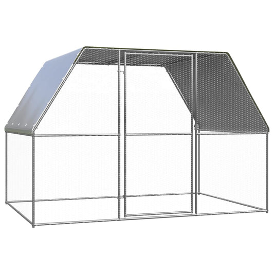 outdoor-chicken-cage-9-8-x6-6-x6-6-galvanized-steel At Willow and Wine USA!