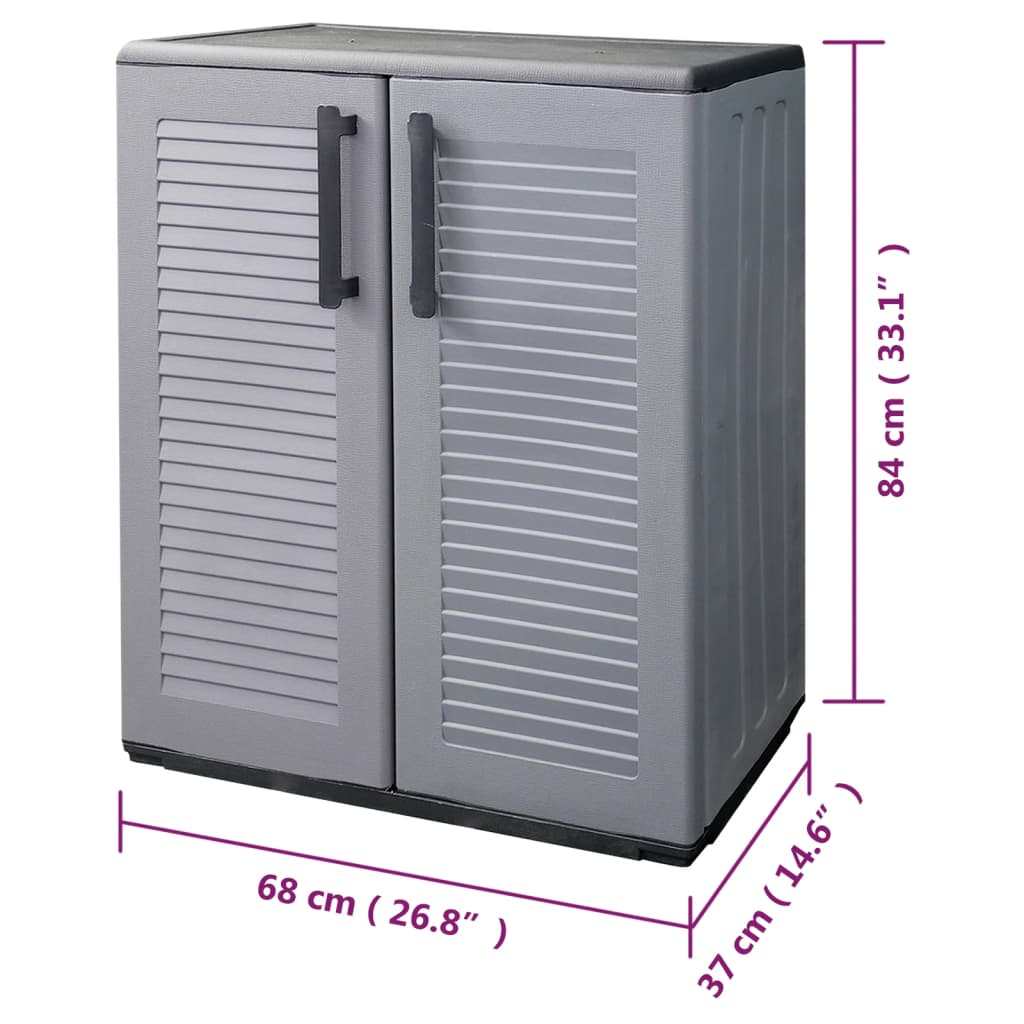 garden-storage-cabinet-gray-and-black-26-8-x14-6-x33-1-pp At Willow and Wine USA!