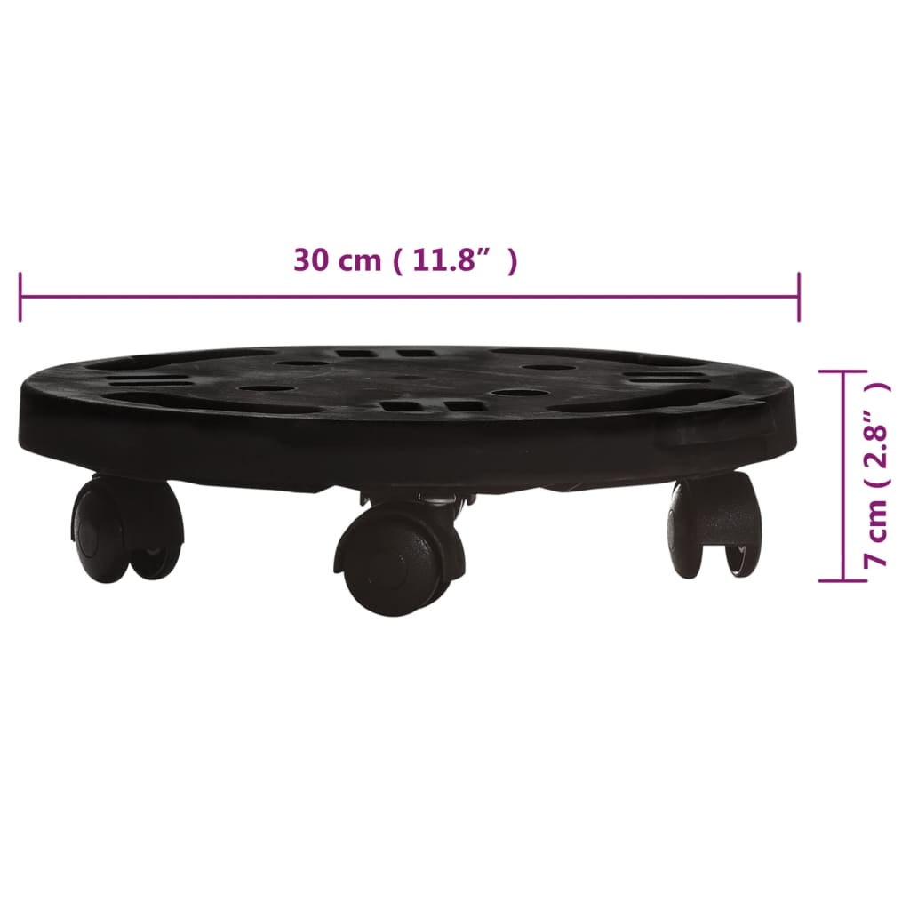 plant-trolley-with-wheels-diameter-11-8-black-374-8-lb At Willow and Wine USA!